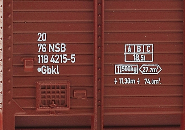 NMJ 503.109 | H0 NSB Freight Car Gbkl 118 4215-5